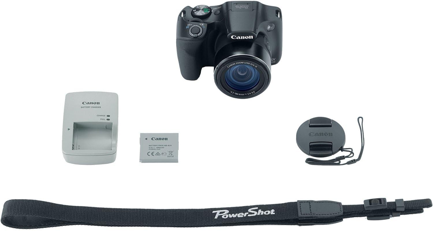 Canon PowerShot SX520 16Digital Camera with 42x Optical Image Stabilized Zoom with 3-Inch LCD (Black)