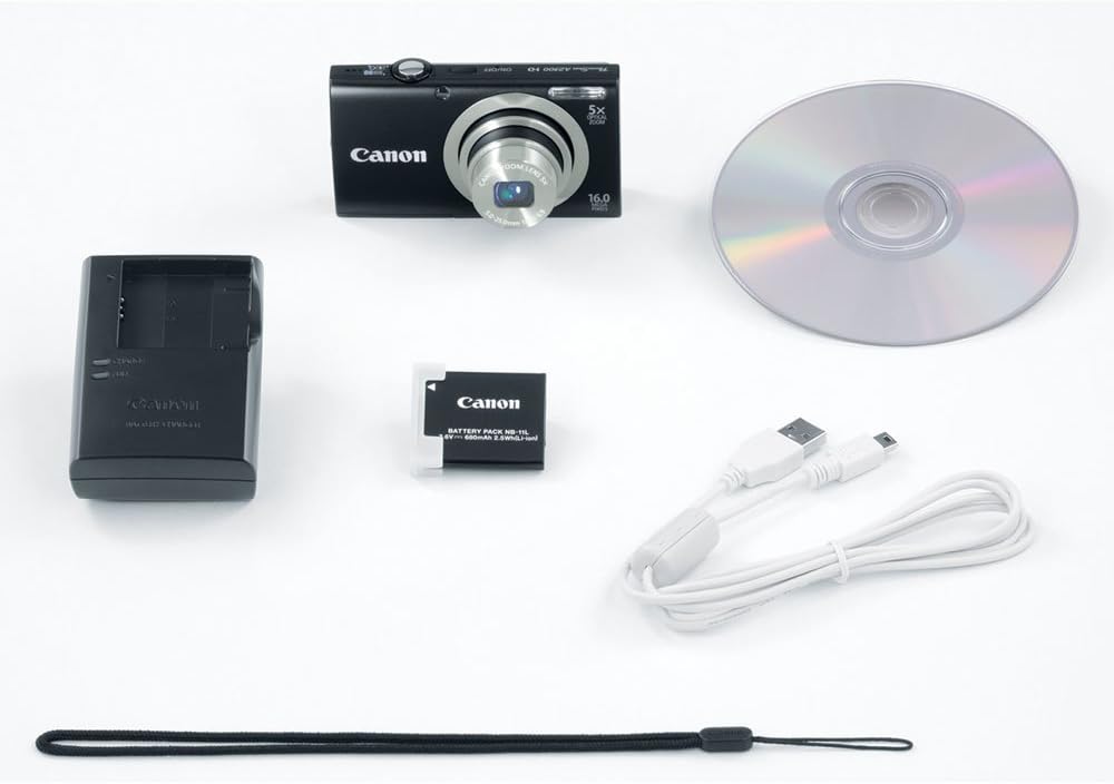 Canon PowerShot A2300 IS 16.0 MP Digital Camera with 5x Optical Zoom (Black)(Renewed)