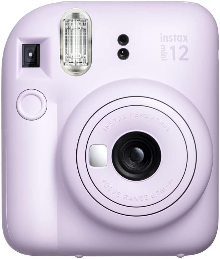 FUJIFILM INSTAX Mini 12 Instant Film Camera | Lilac Purple Bundled with INSTAX Mini Instant Film |40 Exposures + Instax Accessory Bundle + AA Batteries + Cleaning Cloth (10 Items)