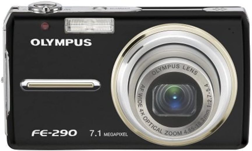 OM SYSTEM OLYMPUS Stylus FE-290 7MP Digital Camera with 4x Wide Angle Optical Zoom (Black)