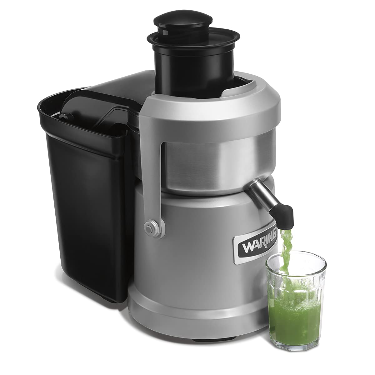 Waring Commercial Waring Products WJX80 120V 1.2HP HD Pulp Eject Juice Extractor, Stainless steel