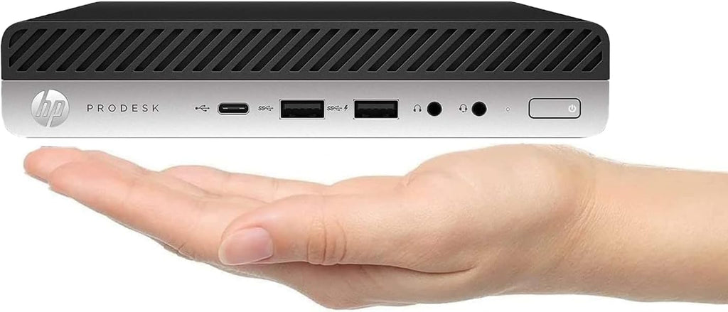 HP ProDesk 600 G4 Mini Desktop Computer with 24' Monitor, Intel Core i5-8500T 3.5GHz, 8GB RAM, 256GB SSD, Keyboard and Mouse, USB-C, WiFi & BT, Windows 11 Pro (Renewed)