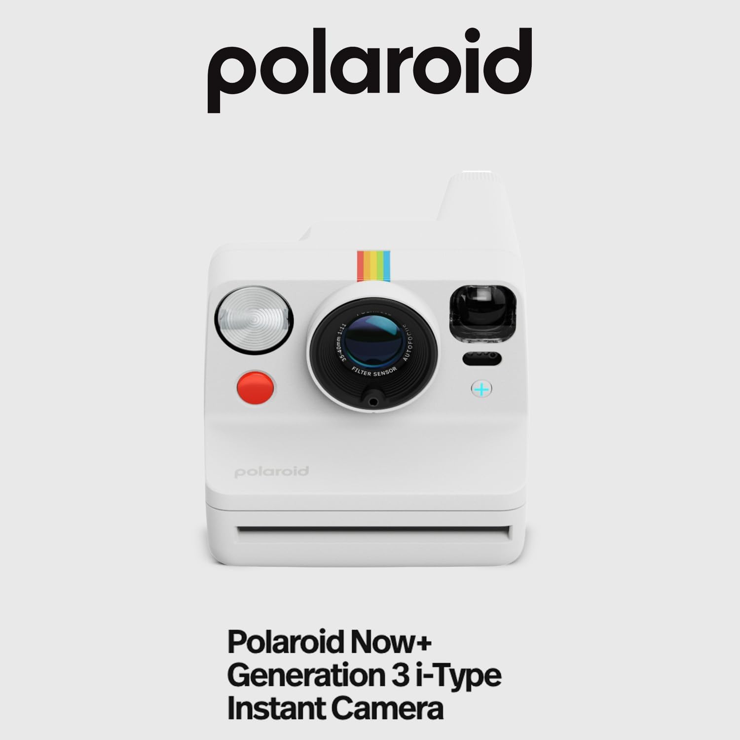Polaroid Now Plus Generation 3 Instant Camera with Two-Lens Autofocus System and Manual Mode (White) Bundle with Polaroid Film Kit and Color Instant Film for i-Type Cameras (8 Exposures) (3 Items)