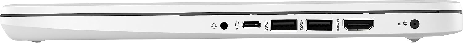HP New 14' HD Light Thin Laptop Student Business, Quad-Core Intel N4120, 8GB RAM, 192GB (64GB eMMC+ 128GB Card), Webcam, Wi-Fi, Long Battery, Windows 11S + 1 Year Office 365, White+MarxsolAccessory