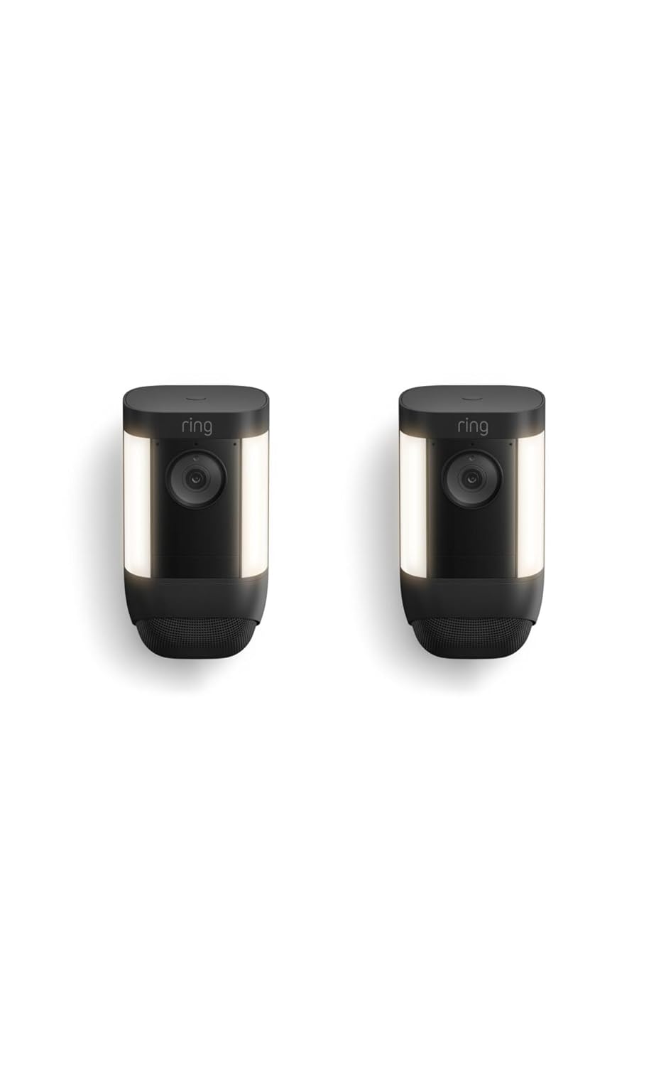 Ring Spotlight Cam Pro, Battery, Home or business security, Retinal 2K Video, Color Night Vision and Two-Way Talk with Audio+, 2-pack, Black