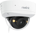 REOLINK 4K/8MP PoE IP Security Camera, Turret Surveillance, Color Night Vision with 3000K Spotlights, IK10 Vandal Proof, Human/Vehicle/Pet Detection, up to 512GB microSD Card, RLC-840A, No PT Support