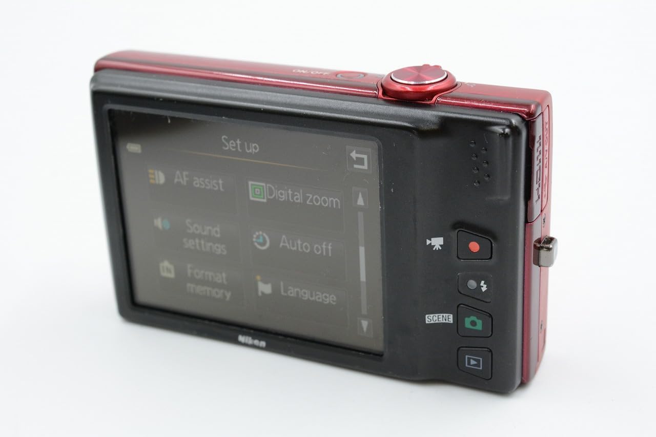 Nikon COOLPIX S6100 16 MP Digital Camera with 7x NIKKOR Wide-Angle Optical Zoom Lens and 3-Inch Touch-Panel LCD (Red)