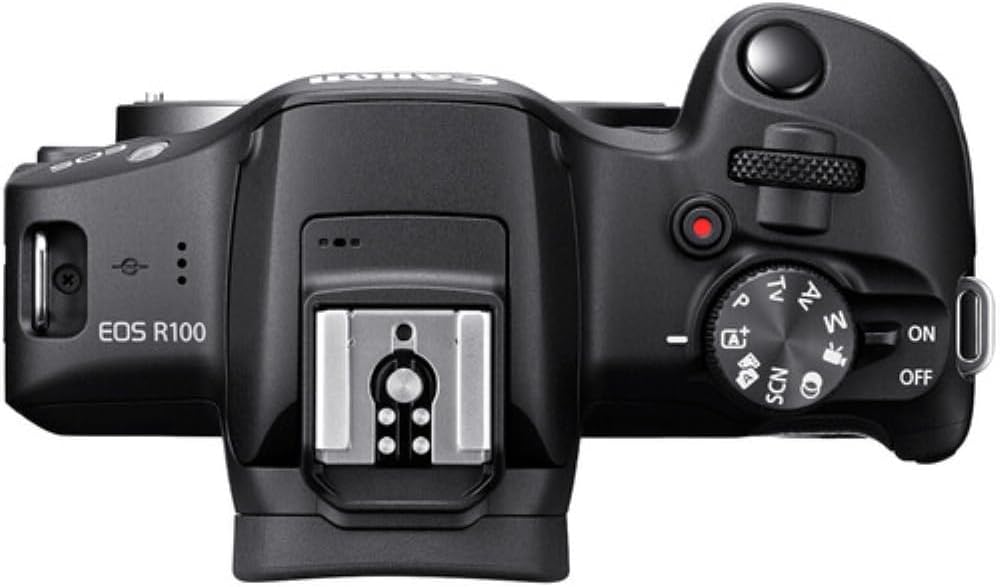 Canon EOS R100 Mirrorless Camera with RF-S18-45mm F4.5-6.3 IS STM Lens & RF-S55-210mm F5-7.1 IS STM, 24.1 Megapixel (APS-C Sensor) | Black Bundled with 64GB Memory Card & Camera Shoulder Bag (3 Items)