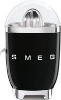 SMEG 50's Retro Style Citrus Juicer with Drip Free Spout, Automatic Activation, and Efficient Straining, Black