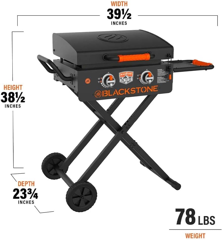 Blackstone On The Go 22' Omnivore Griddle RV-Ready Package - Includes Propane Quick Connect and Griddle Tool Kit - The Ultimate Blackstone Grill Kit