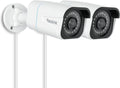 REOLINK 4K/8MP Security Bullet PoE IP Camera,Surveillance Outdoor Indoor,Human/Vehicle/Pet Detection,100ft IR Night Vision,Work with Smart Home,Up to 512GB microSD Card,RLC-810A(Pack of 2)