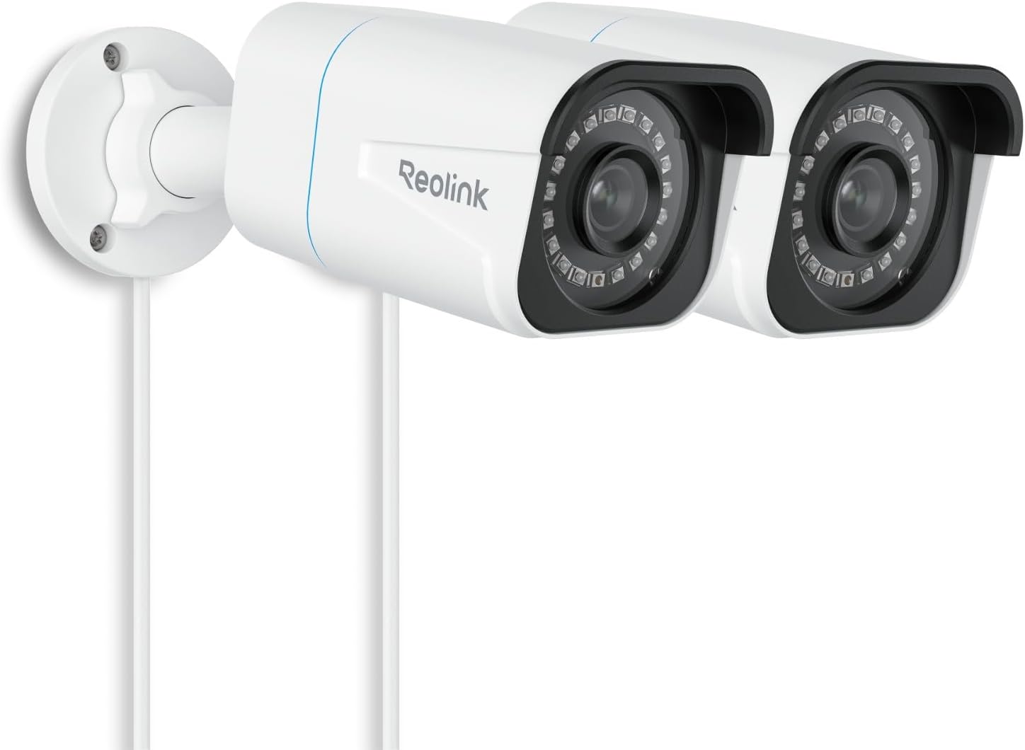 REOLINK 4K/8MP Security Bullet PoE IP Camera,Surveillance Outdoor Indoor,Human/Vehicle/Pet Detection,100ft IR Night Vision,Work with Smart Home,Up to 512GB microSD Card,RLC-810A(Pack of 2)