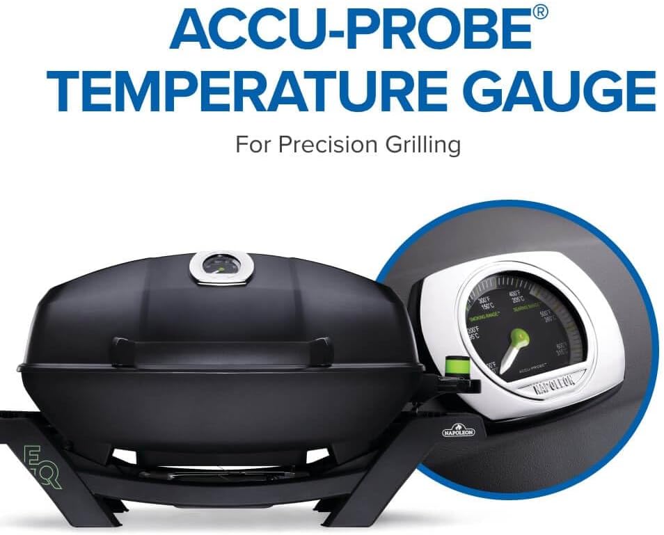 Napoleon TravelQ PRO285E Portable Electric Grill, Black, Tailgating, Camping, and Small Outdoor Spaces