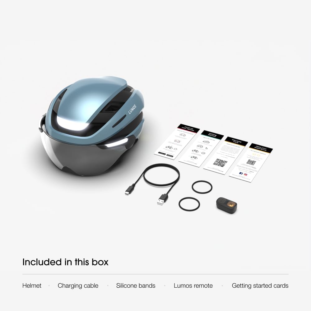 Lumos Ultra E-Bike Smart Helmet | NTA 8776 Certified | Front & Rear LED Lights | Retractable Face Shield | App Controlled | EBike, Scooter, Cycling, Bicycle | Adults, Men Women