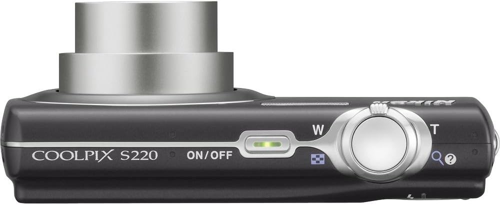 Nikon Coolpix S220 10MP Digital Camera with 3x Optical Zoom and 2.5 inch LCD (Graphite Black)