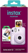 Fujifilm Instax Mini 12 Instant Camera with Bonus Film, 20 Sheets - Lilac (Purple)