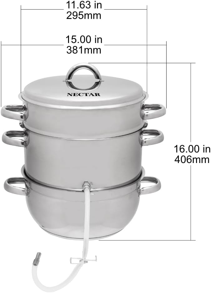 Kitchen Crop Multi-Use Steam Juicer & Roaster Set - Induction Friendly, Stainless Steel Lid, 8 Quart Capacity