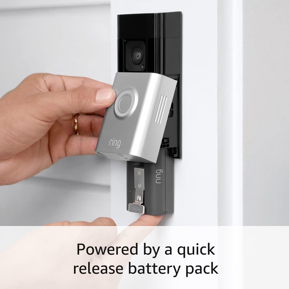 Ring Battery Doorbell Plus | Head-to-Toe HD+ Video, motion detection & alerts, and Two-Way Talk (2023 release) with Ring Chime Pro