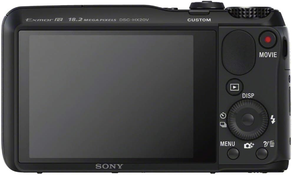 Sony Cyber-shot DSC-HX20V 18.2 MP Exmor R CMOS Digital Camera with 20x Optical Zoom and 3.0-inch LCD (Black) (2012 Model)