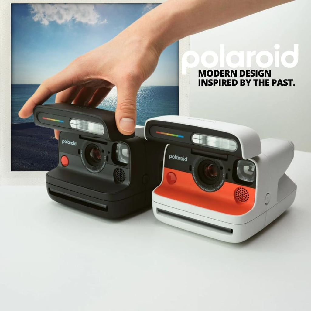 Polaroid Flip Instant Camera with Sonar Autofocus, Retro Instant Film Camera Bundle (Black) Includes B&W Film, Color Film, and Film Kit (4 Items) - Vintage Design, Easy-to-Use for Photography Lovers