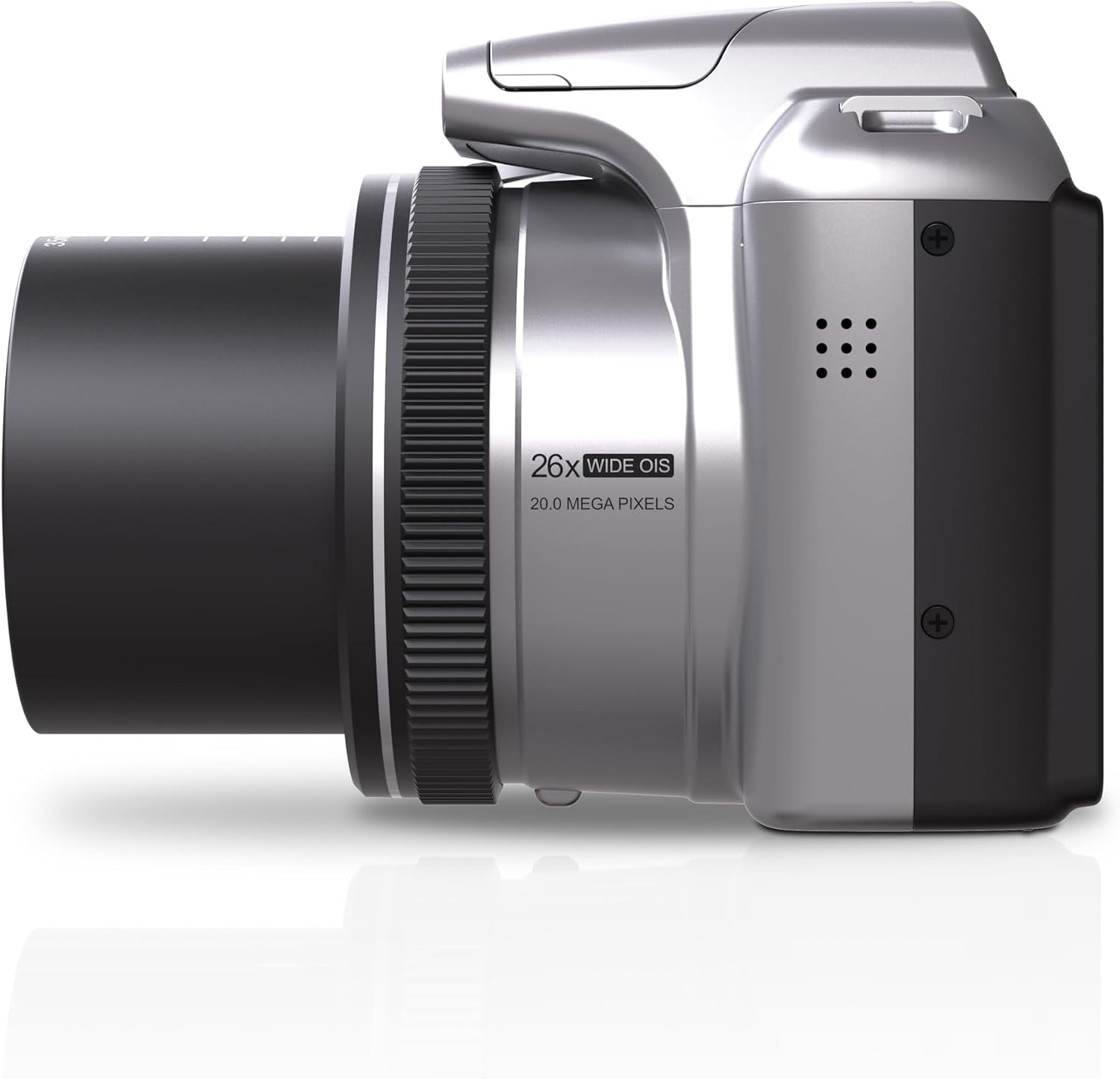 Minolta ProShot 20MP Camera – 26x Optical Zoom Lens, 1080p HD Video, WiFi, 3-inch LCD Screen, Image Stabilization, Face Detection, Scene Modes, Compact Point & Shoot, 32GB Card (Silver)