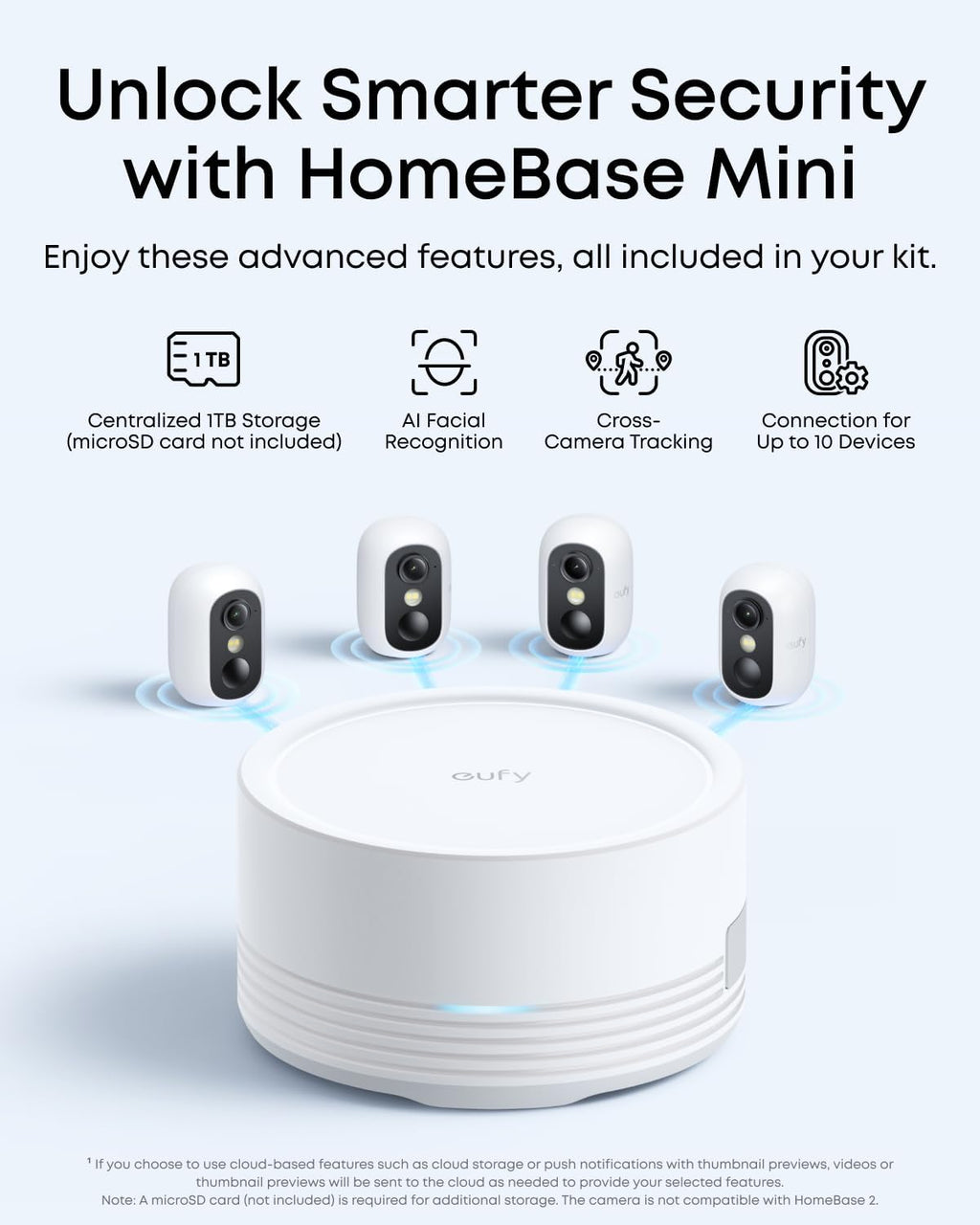 eufy Security eufyCam C35 4-Cam Kit, Wireless Indoor/Outdoor Camera, Magnetic Mount, Color Night Vision, Local Storage, No Monthly Fee, Built-in 8GB, IP67, Facial Recognition, Solar Panel Compatible