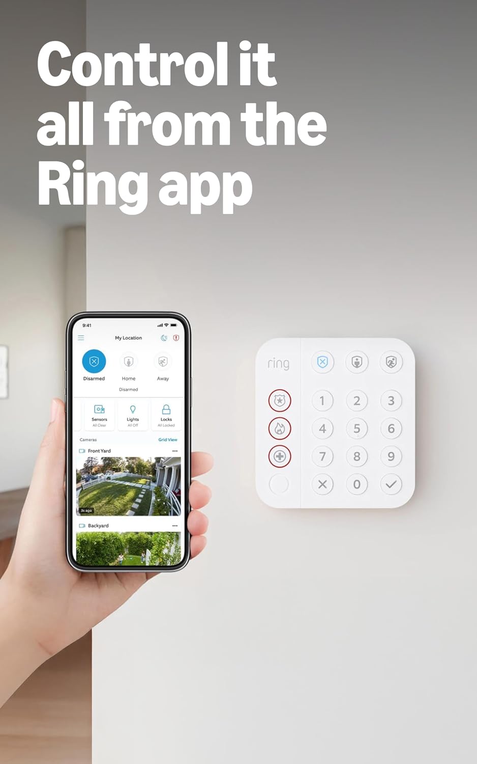 Ring Alarm Base Station (2nd Gen) — 104 dB Siren, Built-in Backup Battery, Connects to Ring Alarm Sensors and Keypad, sold separately