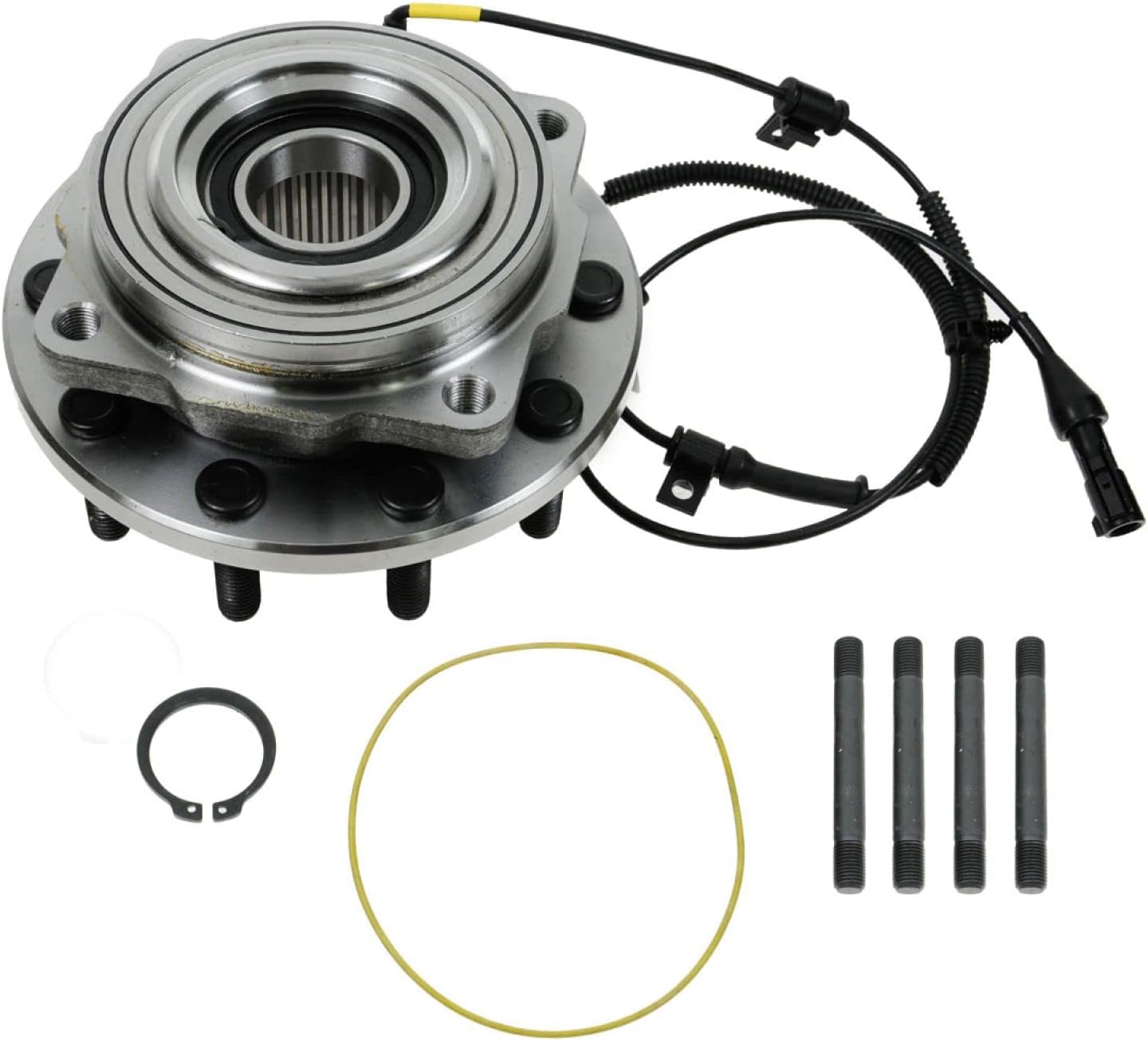 TRQ 2 Piece Front Wheel Bearing & Hub Assembly Set 4WD Compatible with 2005-2010 Ford F-450 Super Duty F-550 Super Duty