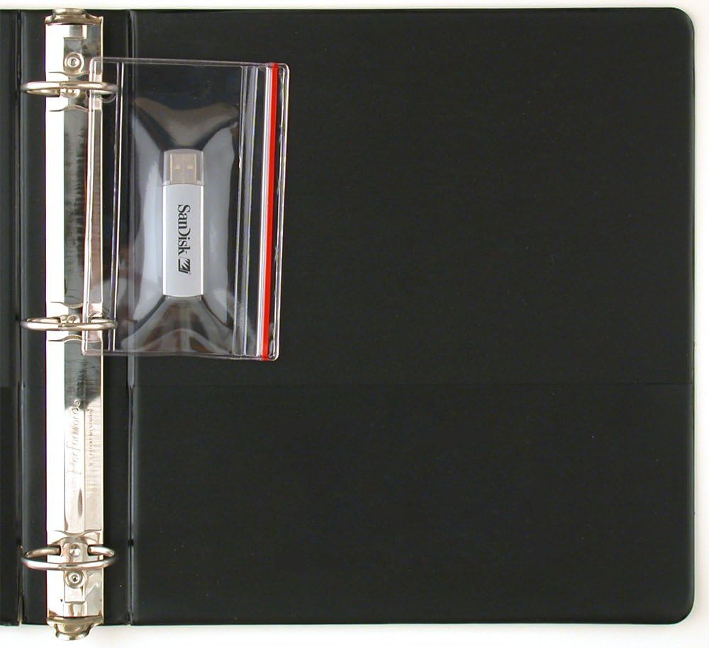 StoreSMART - Flash Drive Zipper Case for 3-Ring Binders - 100-Pack - Vinyl Plastic - R1831-FLASH100 - Made in USA