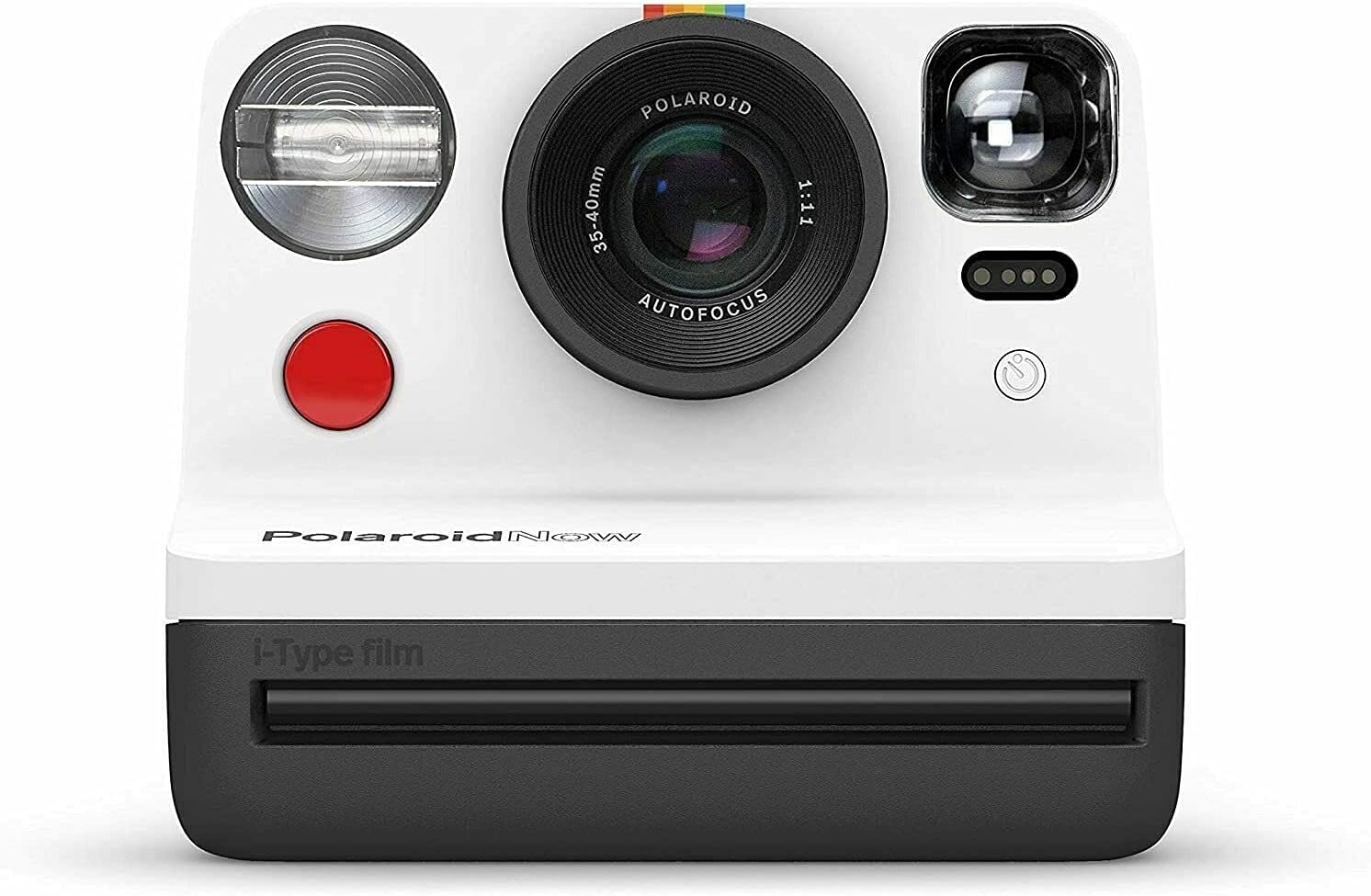 Polaroid Originals Now i-Type Instant Film Camera (Black and White) Bundle with Color Instant Film for i-Type Cameras and Reusable Vintage Accessory Bundle (3 Items)