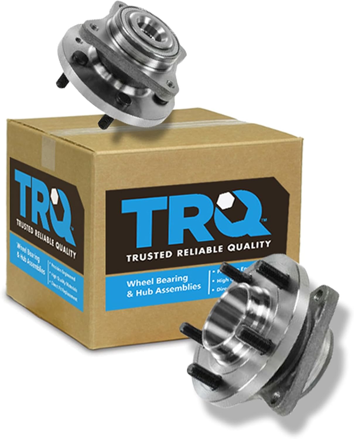 TRQ Front Driver and Passenger Side Wheel Bearing and Hub Assembly Set 2 Piece Compatible with 2005-2009 Land Rover LR3 2010-2016 LR4 2006-2013 Range Rover Sport