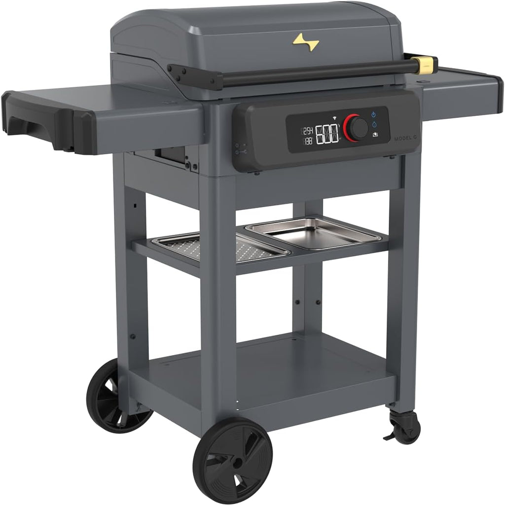 Current® Model G Griddle, Smart Electric Outdoor Flat Top BBQ Grill with 200°F to 600°F Range for Searing & Roasting, Digital Precision, Apartment-Friendly & Weather-Resistant, Slate