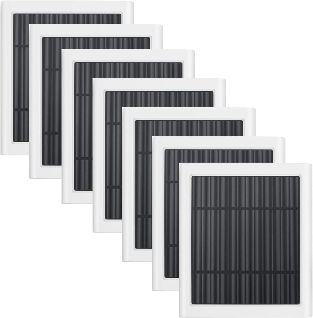 7 Pack IP65 Solar Panel for Rings Camera, 4W Solar Charger Compatible with Rings Spotlight &All-New Stick Up Outdoor Cam Battery, 10ft Long Cable with USB-C to Barrel Plug Adapter