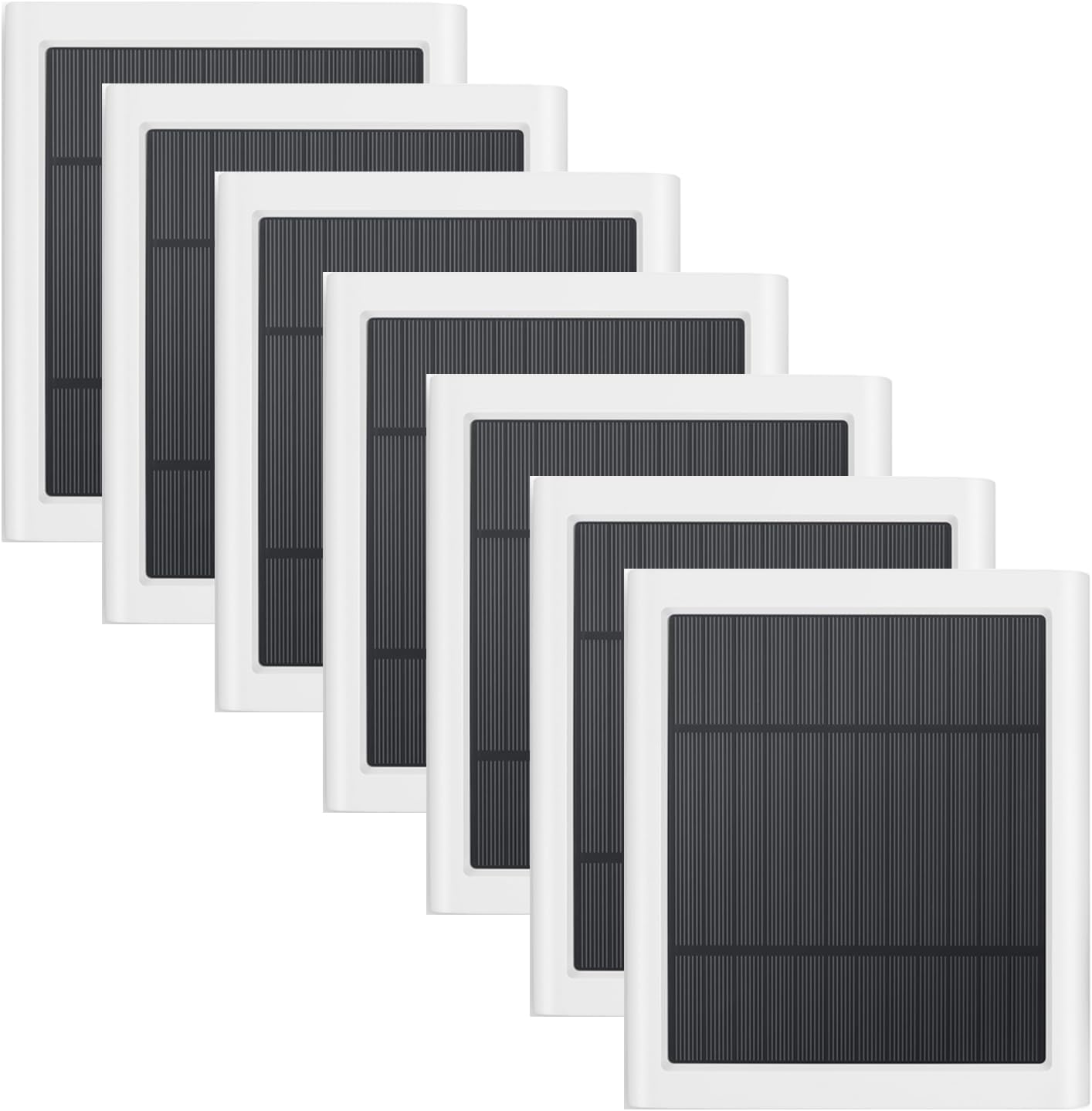 7 Pack IP65 Solar Panel for Rings Camera, 4W Solar Charger Compatible with Rings Spotlight &All-New Stick Up Outdoor Cam Battery, 10ft Long Cable with USB-C to Barrel Plug Adapter