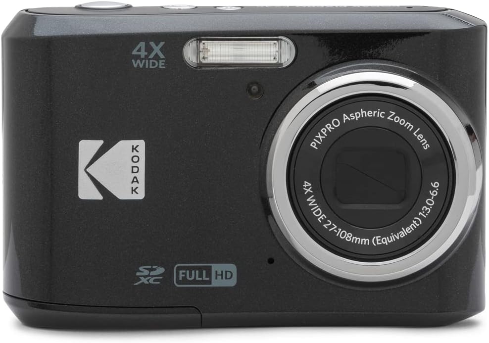 Kodak FZ45BK PIXPRO 16MP Digital Camera Black Bundle with Lexar 64GB High-Performance 800x UHS-I SDHC Memory Card Blue Series