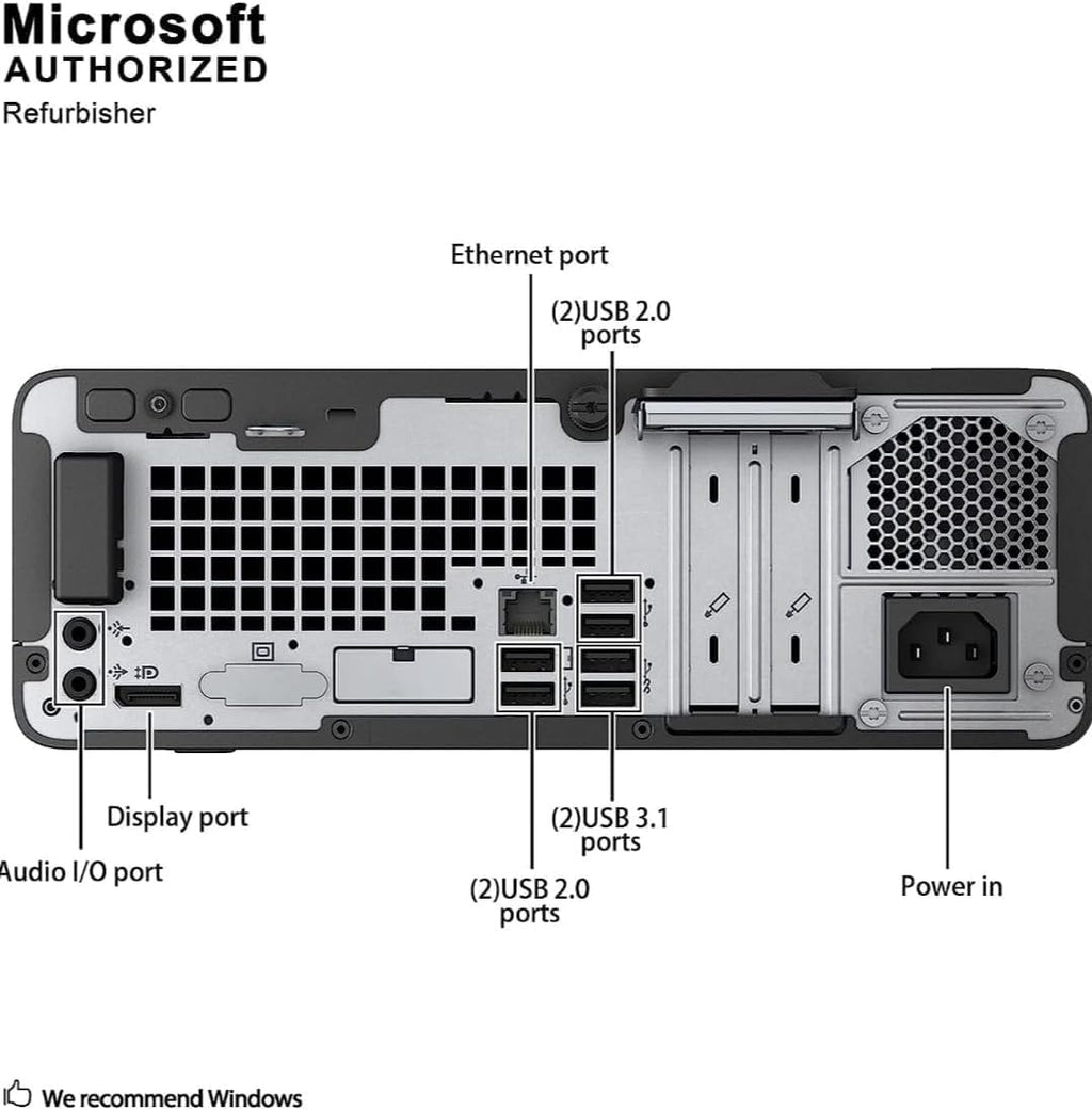 HP ProDesk 400 G5 SFF High Performance Business Desktop Computer, Intel Six Core i5-8500 up to 4.1GHz, 16G DDR4, 256G SSD, WiFi, BT, 4K Support, DP, VGA, Windows 11 (Renewed)