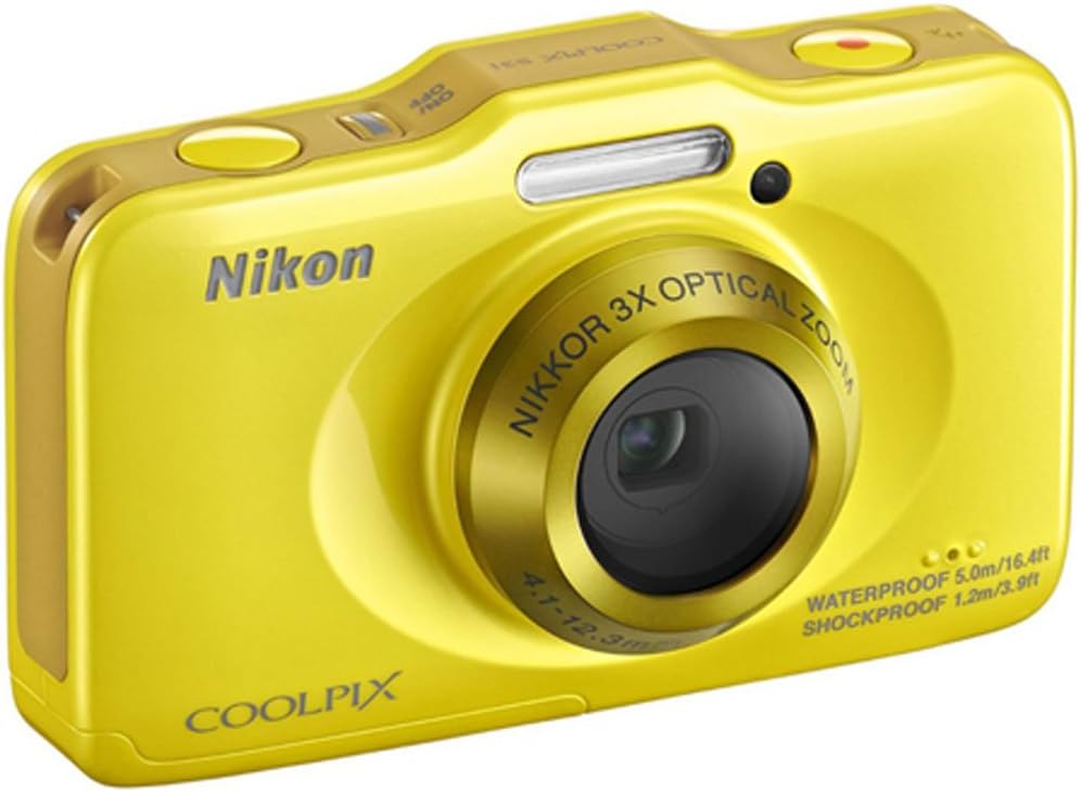 Nikon COOLPIX S31 10.1 MP Waterproof Digital Camera with 720p HD Video (Yellow)
