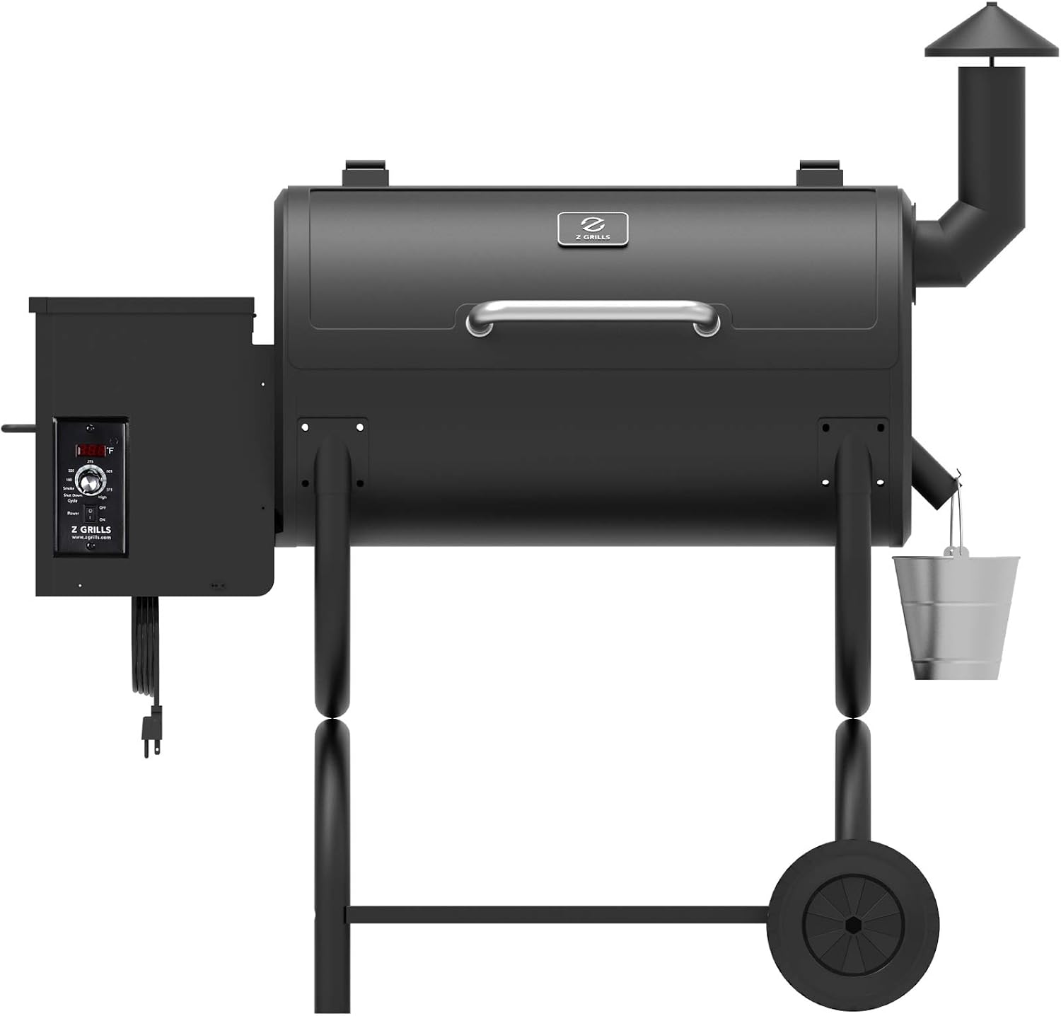 Z GRILLS ZPG-550B 2022 Upgrade Wood Pellet Grill & Smoker 8 in 1 BBQ Auto Temperature Control, Cooking Area, 550 sq in Black