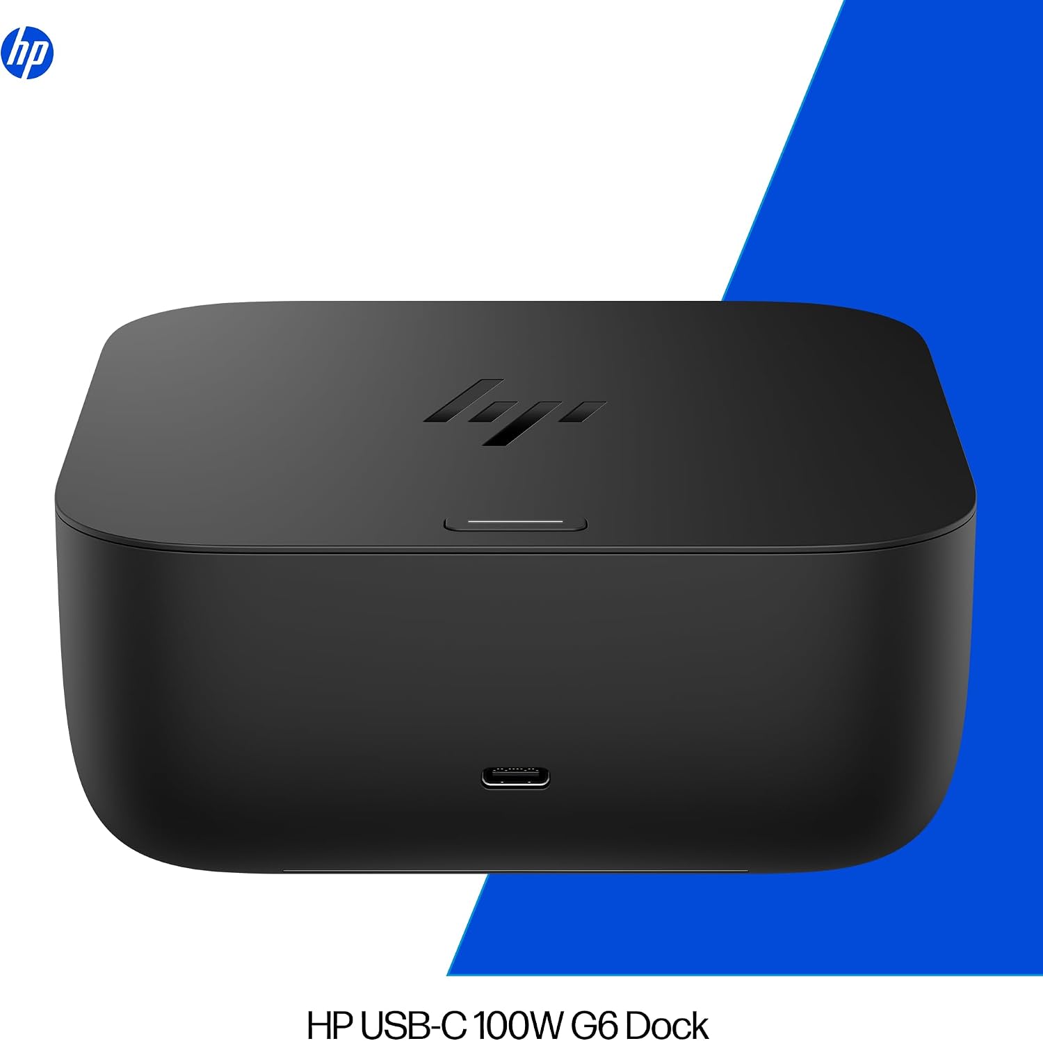 HP USB-C 100W G6 Dock, Future-Proof Design with Ambient LED Lighting and On-Screen Display Notifications, Additional USB-C Ports, Upgraded HDMI 2.1 Port, Upgraded to 120Hz Refresh Rate
