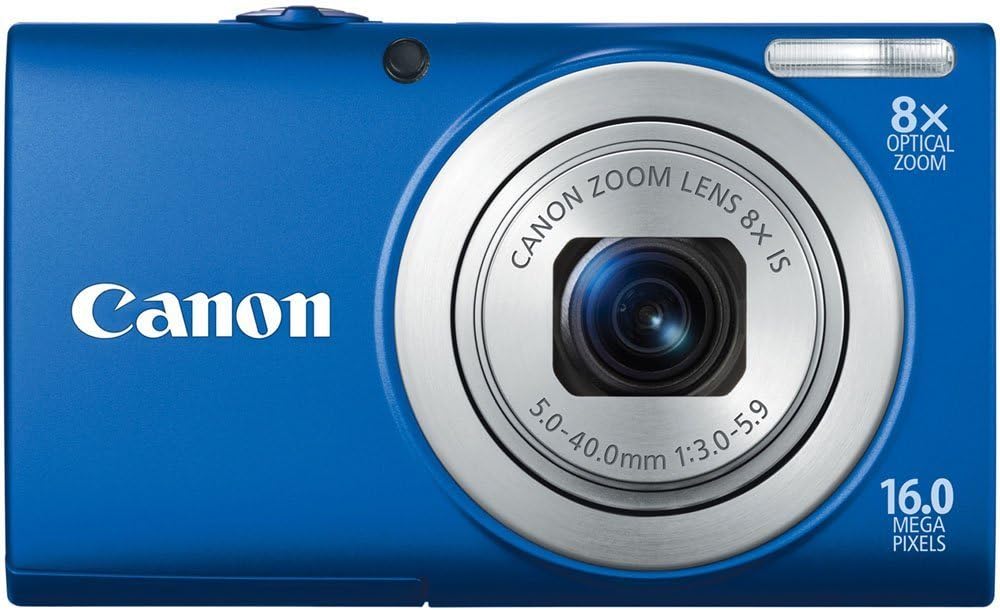 Canon PowerShot A4000 is 16.0 MP Digital Camera with 8X Optical Image Stabilized Zoom 28mm Wide-Angle Lens with 720p HD Video Recording and 3.0-Inch LCD (Blue)