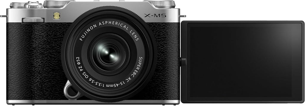 FUJIFILM X-M5 Mirrorless Digital Camera XC15-45mmF3.5-5.6 OIS PZ Lens Kit - Silver