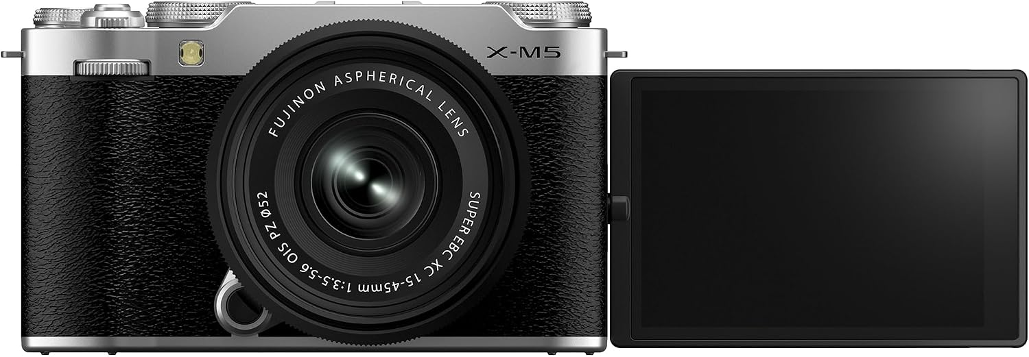 FUJIFILM X-M5 Mirrorless Digital Camera XC15-45mmF3.5-5.6 OIS PZ Lens Kit - Silver