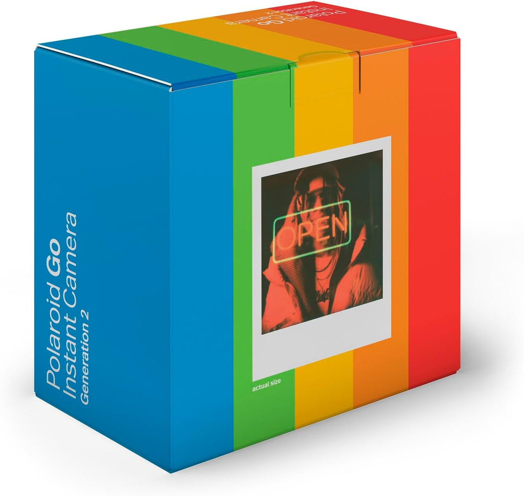 Polaroid Go Generation 2 Mini Instant Film Camera Bundle with Polaroid GO Color Film, Double Pack and Photo Album + Cloth (4 Items) (Black)