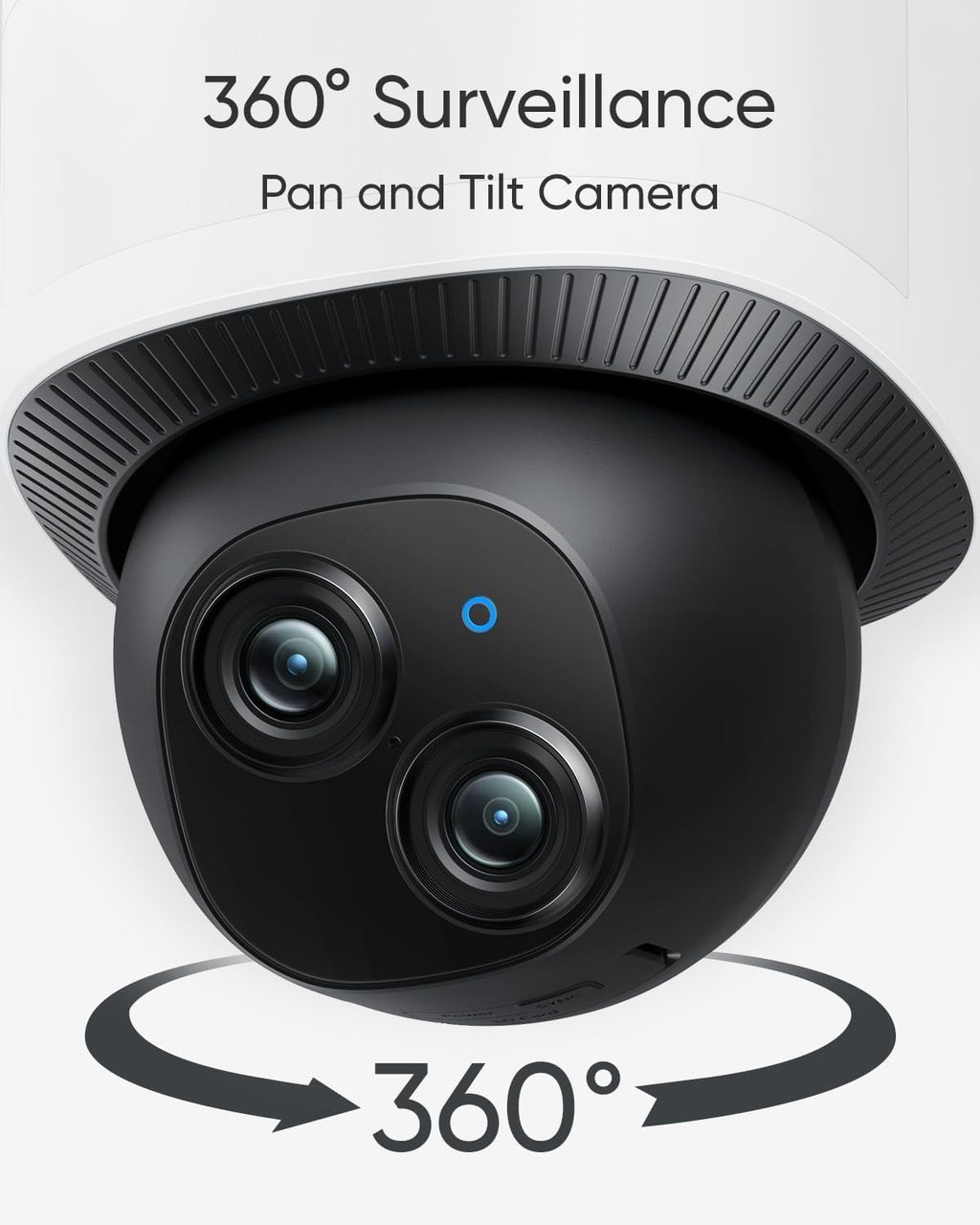 eufy Floodlight Camera E340(with AC Cable),Security Camera Outdoor, 360° PTZ, 24/7 Recording, 2.4G/5G Wi-Fi, 2000 LM, Motion Detection, Built-in Siren, Dual Cam, HB3 Compatible, No Monthly Fee