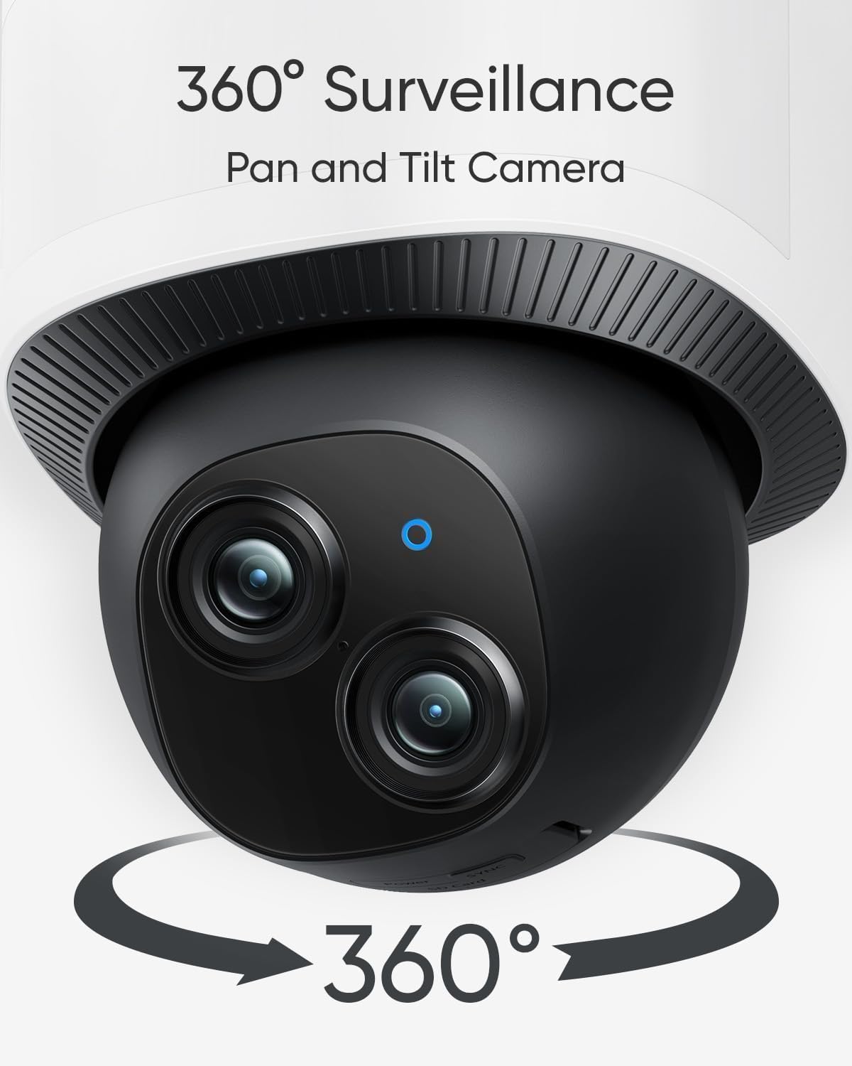eufy Floodlight Camera E340(with AC Cable),Security Camera Outdoor, 360° PTZ, 24/7 Recording, 2.4G/5G Wi-Fi, 2000 LM, Motion Detection, Built-in Siren, Dual Cam, HB3 Compatible, No Monthly Fee