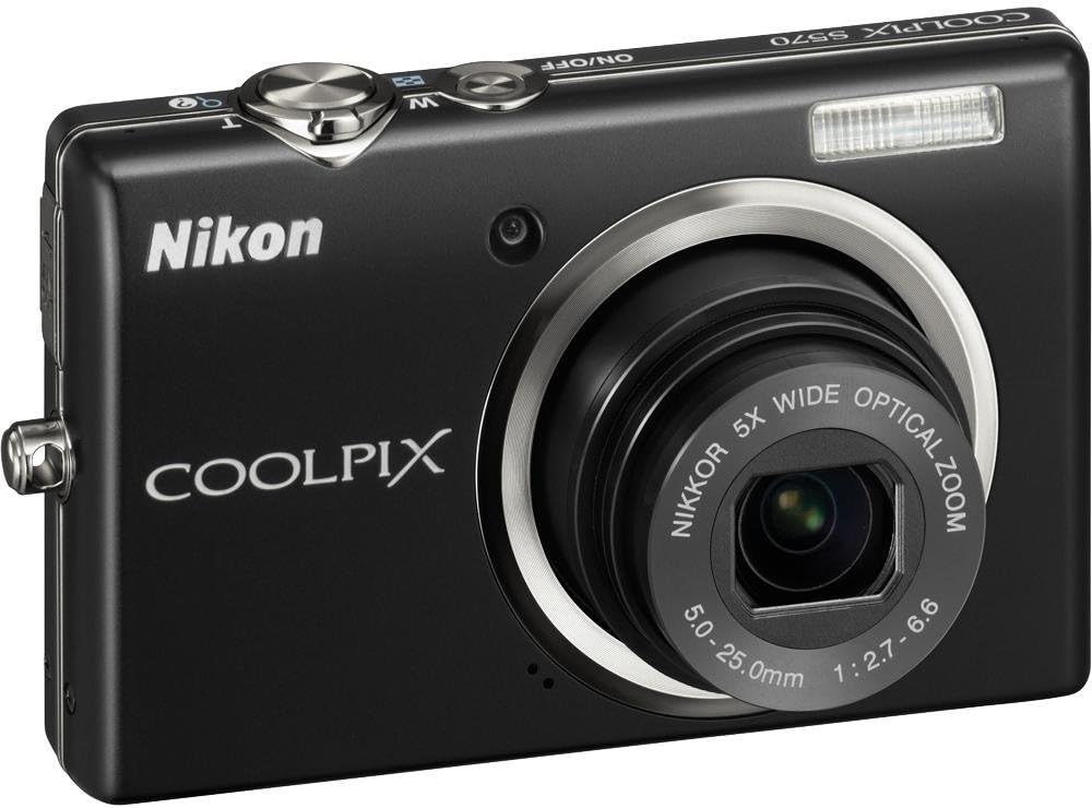 Nikon Coolpix S570 12MP Digital Camera with 5x Wide Angle Optical Vibration Reduction (VR) Zoom and 2.7-Inch LCD (Black) (OLD MODEL)