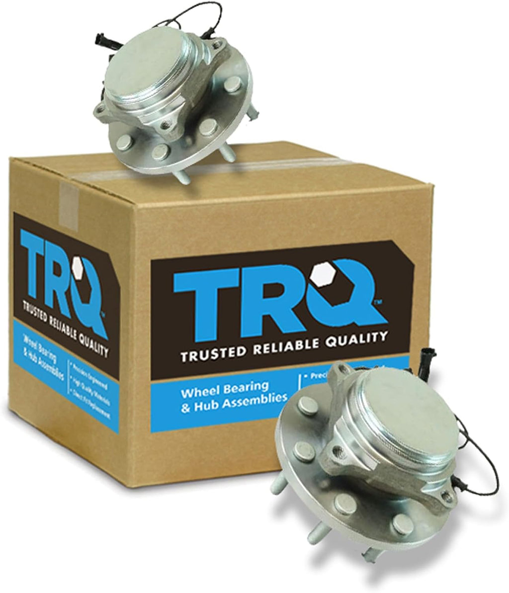 TRQ 2 Piece Front Wheel Bearing & Hub Assembly Set Compatible with 2012-2013 Ram 2500 2012 3500