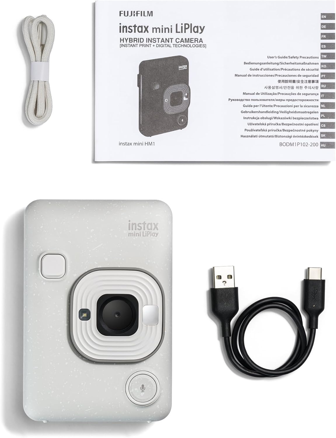 Fujifilm INSTAX Mini LIPLAY Hybrid Instant Camera - Misty White