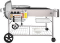 Grill Table for Weber 22' &18' Original Kettle, for Weber Grill Table, Stand Cart for JumboJoe Master-Touch Charcoal Outdoor Prep Performer Charcoal Accessories for Outside
