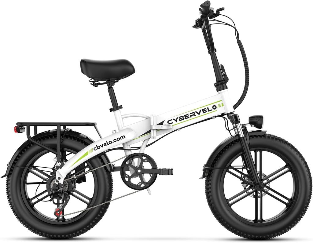 DriftGod Folding Electric Bike, 48V 20.8AH Large Removable Battery E Bike - 20'x3' Fat Tire - 80 Miles Max Range Ebike for Adults,Electric Bicycles for Commuter